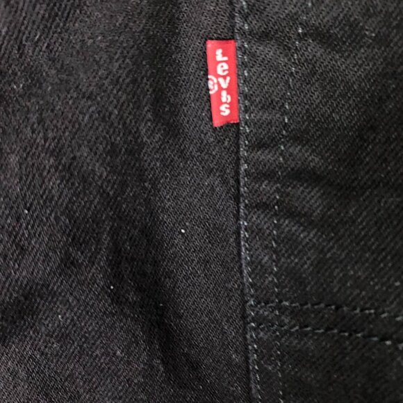 Levi's 501 Jeans Men's 44 x 34 Fits 44 x 31 Black Stretch Denim Button Fly - Picture 6 of 14